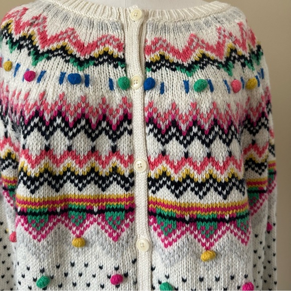 Talbots Women's Multi Color Button Back Sweater. Size Large - Picture 5 of 10